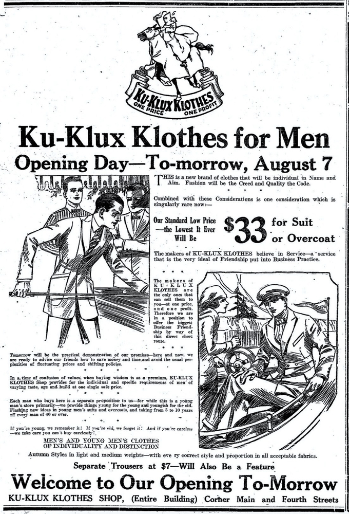 An advertisement in the Cincinnati Post, August 6, 1920