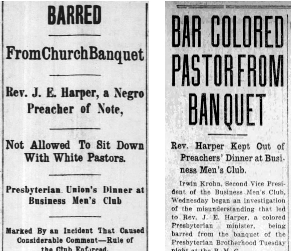 News coverage of the 1906 Presbyterian Brotherhood Banquet
