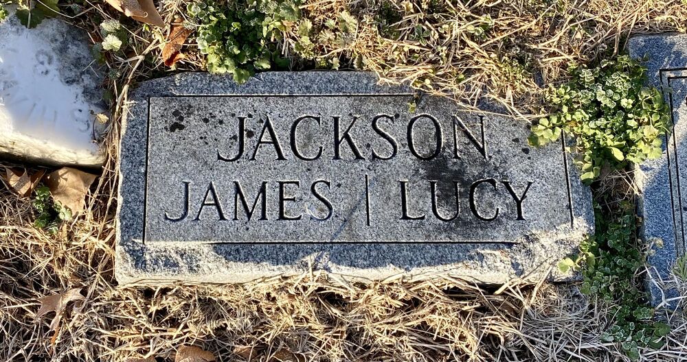 Gravestone of James and Lucy Jackson