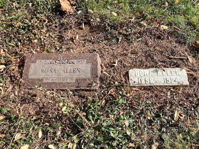 Unmarked resting place of Newt Allen