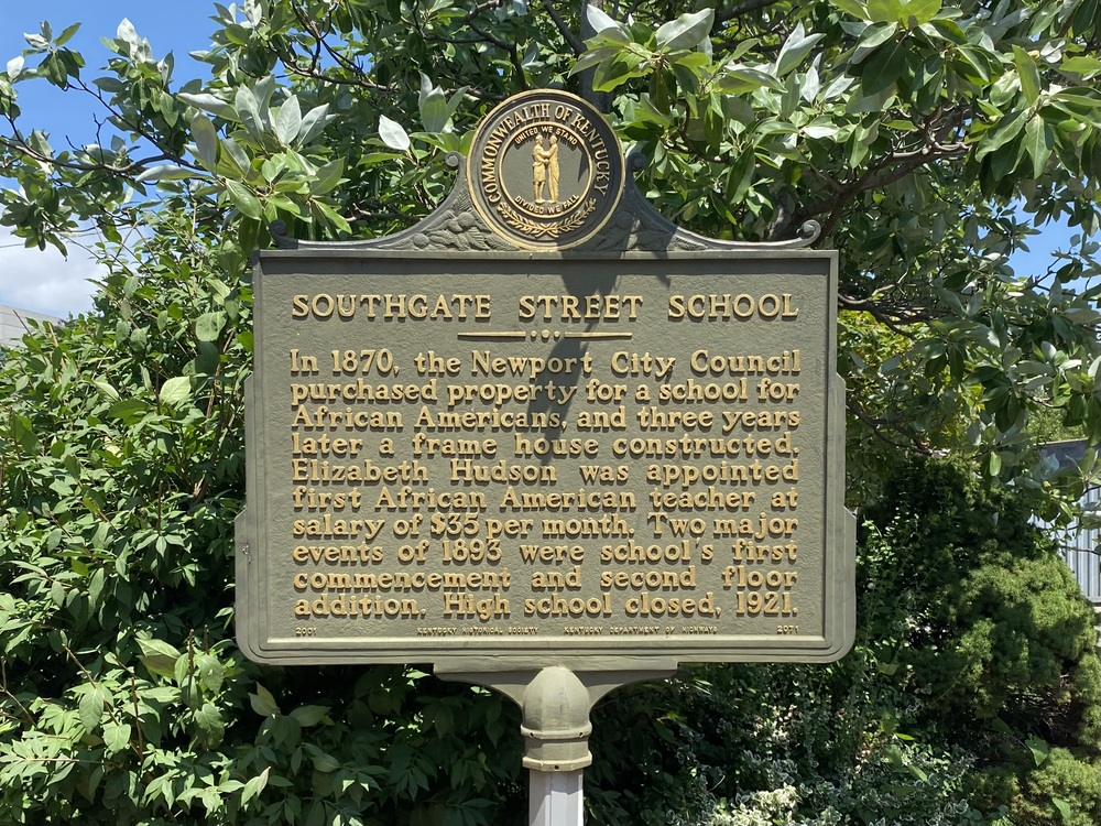 Historical Marker at the Southgate Street School