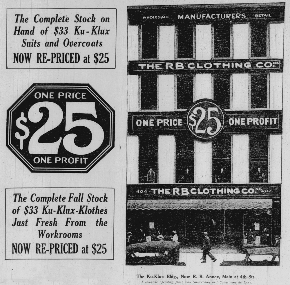 Part of an advertisement in the Cincinnati Commercial Tribune, September 9, 1921