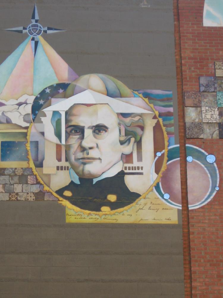 Mount Adams Mural with Irwin's journal featured. 