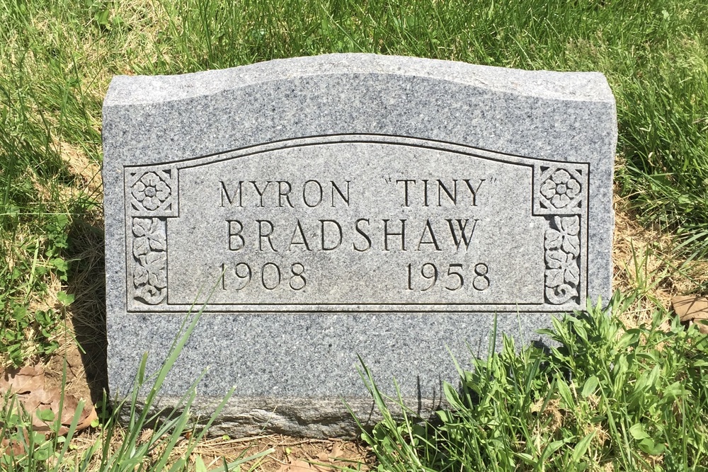 Gravestone of Myron "Tiny" Bradshaw, Union Baptist Cemetery