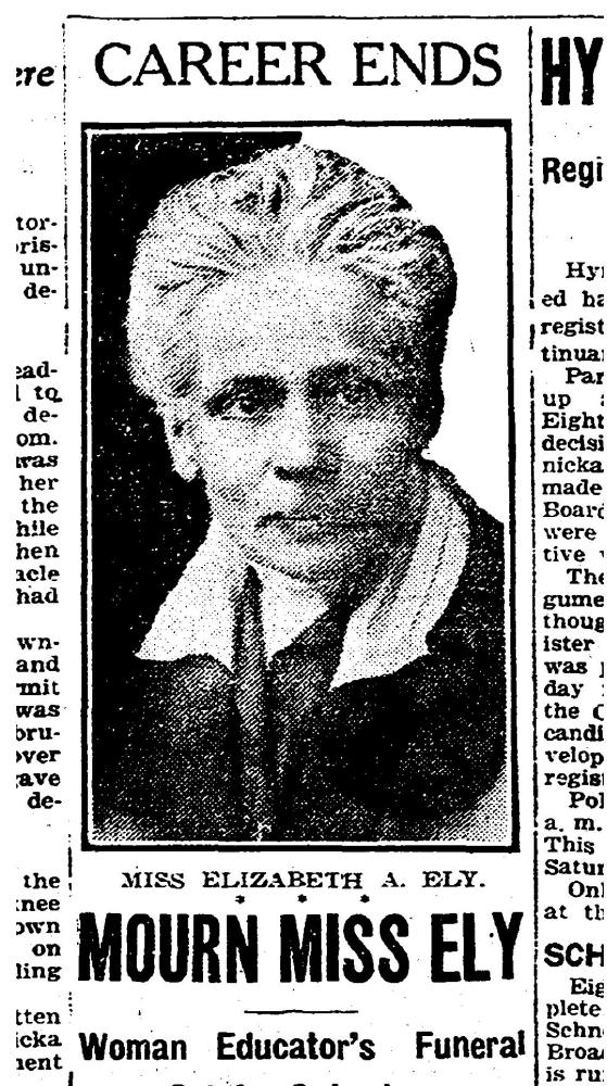 Antoinette Ely pictured in her obituary in the Cincinnati Post in 1921