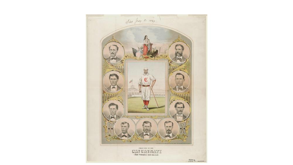 The undefeated 1869 Cincinnati Redlegs were the first professional baseball team in history. They wore uniforms sewn by Bertha Bertram in Over-the-Rhine.
