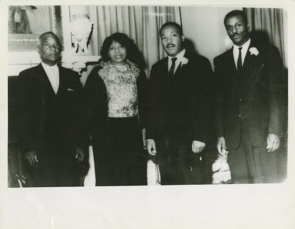 Louise and Bob Shropshire with Dr. Martin Luther King Jr. and Rev. Fred Shuttlesworth