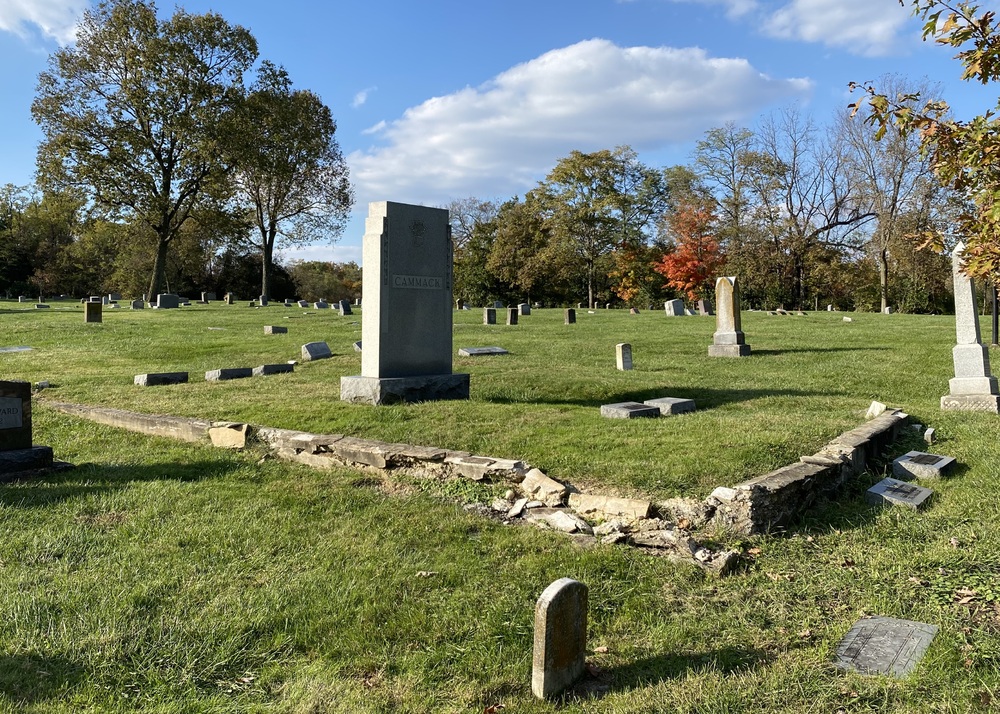 Beech Grove Cemetery, with the Cammack monument at center