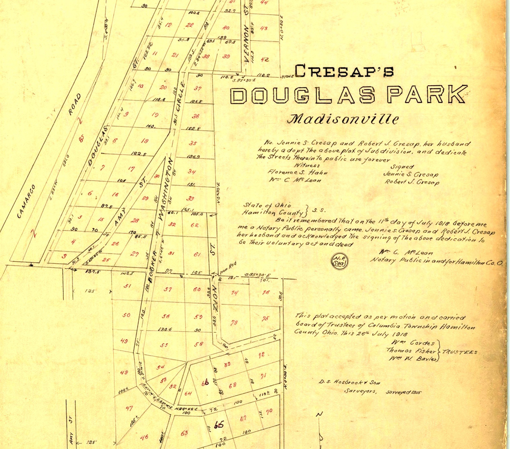 Plat map of Douglas (sic, Douglass) Park