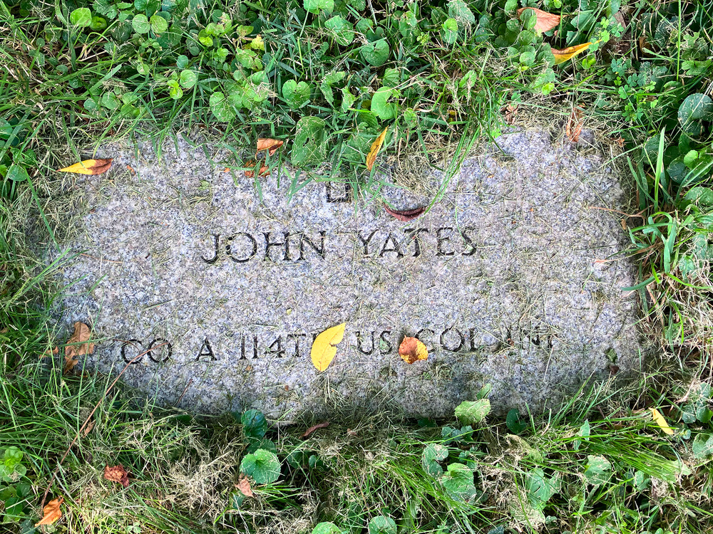 tombstone of John Yates