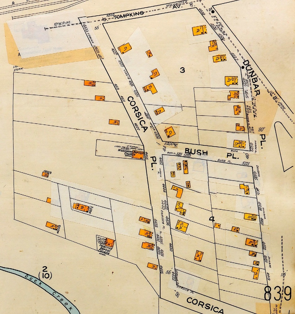A 1920's fire insurance map of Corsica Hollow
