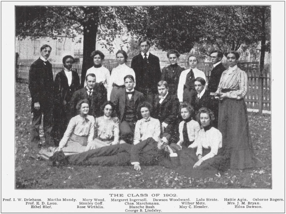 Madisonville High School class of 1902, Jennie Moore Bryan at right